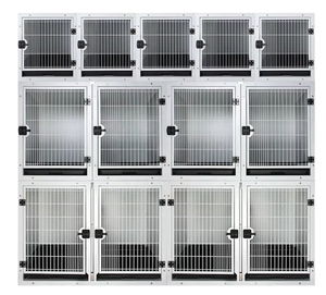 Профессиональная прочная ветеринарная клетка из нержавеющей стали, трехъярусная, одноярусная, для кошек и собак, для больниц, клиник, изоляции, оптом - Product Image 1