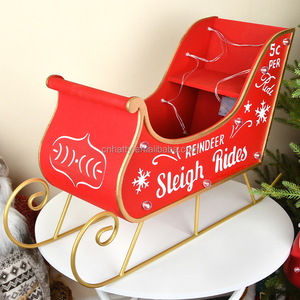 Modern <b>Christmas</b> <b>Sleigh</b> Car Handcrafted Eco-Friendly Red White 45CM Ornament Shopping Malls <b>Christmas</b> Decoration Supplier - Product Image 2