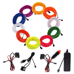 Super Brightness fluorescent <strong>El</strong> Lighting wire with DC 12V inverter for car decoration - Product Image 5