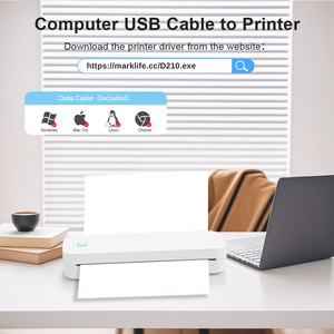 A4 Thermal <b>Printer</b> D210 203DPI 2600mAh Pocket Photo Document Note Tattoo Printing Wireless Bluetooth Inkless Thermal <b>Printer</b> - Product Image 5