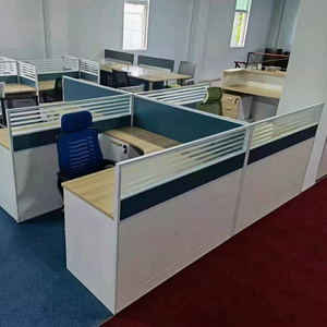 Scrivania Direzionale Multifunzionale LIWEI in MFC, Postazione di Lavoro Modulare Aperta per Ufficio con Più Posti - Product Image 2