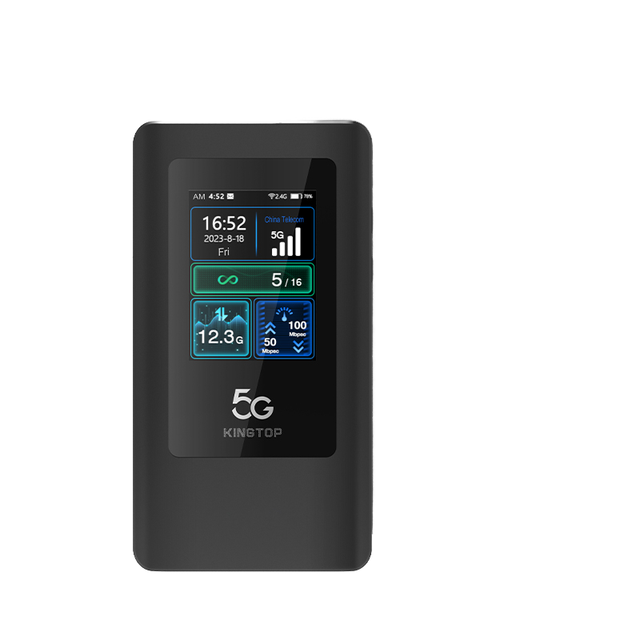 Dual-Band 5G NR Broadband Travel Router with Firewall for Outdoor Use WiFi 6 Mobile Hotspot and Hot Plugging