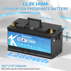 EU/US/CA Stock Kepworth 12.8v 100Ah 120Ah 180Ah Battery Lithium Ion Battery Pack 12v Lithium Battery Solar With Charger - Product Image 2