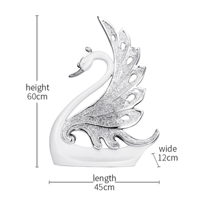 Đám Cưới Trang Trí Nội Thất Thủ Công Mỹ Nghệ Tùy Chỉnh Cặp Vợ Chồng Lớn Tượng Thiên Nga Nhựa - Product Image 6