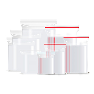 Sac à fermeture éclair unique imprimé transparent de taille personnalisée sac à fermeture éclair autobloquant en plastique petits sacs à zip-lock refermables pour aliments - Product Image 2