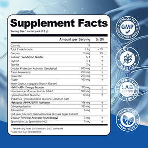 Kesehatan Seumur Hidup dengan Trans-Resveratrol Quercetin NAD+ Dukungan Energi untuk Kesejahteraan dan Solusi Branding Khusus - Product Image 4