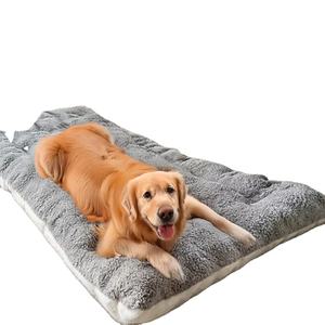 Cama Reversible para Perros de Raza Grande para las 4 Estaciones, Tapete de Espuma, Funda Resistente a Mordeduras, Sofá Antideslizante para Mascotas, Forma Rectangular D1 - Product Image 1