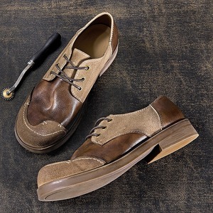 Zapatos de cuero para hombre, formales de negocios, casuales, con suela suave, transpirables, juveniles, retro, modernos. - Product Image 1