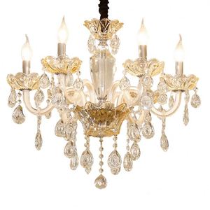 Lampadario di Lusso in Cristallo Dorato, Lampada <span class=keywords><strong>a</strong></span> <span class=keywords><strong>Sospensione</strong></span> Elegante in Vetro <span class=keywords><strong>per</strong></span> Arredamento Casa, Soggiorno, Sala <span class=keywords><strong>da</strong></span> Pranzo, <span class=keywords><strong>Camera</strong></span> <span class=keywords><strong>da</strong></span> <span class=keywords><strong>Letto</strong></span>, Bar - Product Image 6