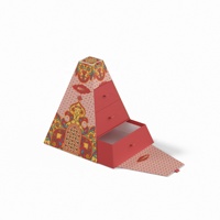Brothersbox Odm Caja de Regalo con Forma Irregular de Pirámide Única, Caja de Dulces de Trufa Multicapa