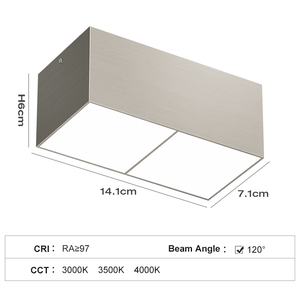 PULUOTI Lámpara <span class=keywords><strong>LED</strong></span> de Techo <span class=keywords><strong>Rectangular</strong></span> de <span class=keywords><strong>Superficie</strong></span>, 16W 20W, Grosor 60MM, Luz de Techo Fija para Pasillo de Escuela, Cocina - Product Image 4