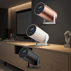 Smart <b>Projector</b> with Integrated Stand and 180 Rotation 720p Native 4K Decoding <b>WiFi</b> 6 Ceiling Mount Beamer for Home Use - Product Image 2