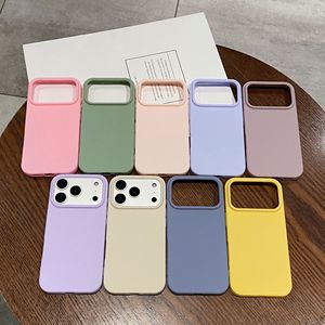Coque en TPU souple antichoc, fine, effet peau, couleur bonbon, finition mate, <span class=keywords><strong>prix</strong></span> abordable pour iPhone 15 16 17 Pro Max - Product Image 3