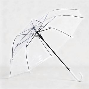 Parapluie transparent coupe-vent de haute qualité pour l'extérieur, avec logo, pour la promotion publicitaire, vente en gros Xj635 - Product Image 1
