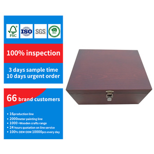 Antique Style Decorative Wooden Box for Home or Office - with Hinged Lid Keepsake Box with Metal Latch