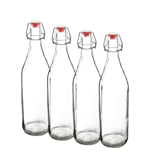150ml 500ml 750ml 1000ml rõ ràng Swing <span class=keywords><strong>Top</strong></span> chai thủy tinh với nắp lật cho bia uống nước giải khát - Product Image 2