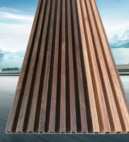 Revêtement mural en panneaux rainurés WPC sur mesure, imperméable, surface 3D, composite bois-plastique, grille pour l'intérieur des maisons