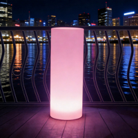 Lampu Lantai LED Modern Tanpa Kabel, Lampu Berdiri Plastik Besar untuk Penggunaan Hotel dan Taman, Promo Harga Spesial