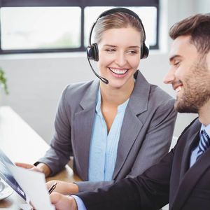 Casque antibruit sans fil de centre d'appels de bureau mains libres de la meilleure qualité avec microphone pour les entreprises - Product Image 5