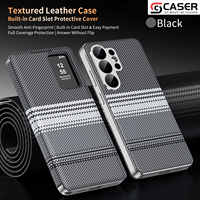 Penutup Flip Dompet Kulit Ramping untuk Samsung S22-26 Anti Selip Anti Sidik Jari Perlindungan Seluruh Bodi Pembuangan Panas Tahan Aus