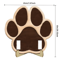 Cadre photo en bois avec empreinte de patte pour animaux de compagnie – Souvenir commémoratif pour la perte d'un chien ou d'un chat – Cadeau de présentation sur table ou bureau – Porte-photo souvenir pour animaux