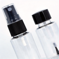 Flacons de vernis à ongles en plastique de 15 ml (0,5 oz) et 25 ml, flacon applicateur d'huile pour cuticules en PET avec bouchon à brosse pour la beauté des ongles