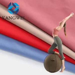 Coolmax Plain Dyeing Nylon Spandex Yoga Fabric Breathable 4 Way Stretch Lycra Leggings Active wear Telas Custom Textile
