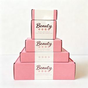 Caja de <span class=keywords><strong>correo</strong></span> corrugada naranja personalizada, diseño circular para productos de belleza, envío de materiales reciclados, forro de esponja en relieve - Product Image 4