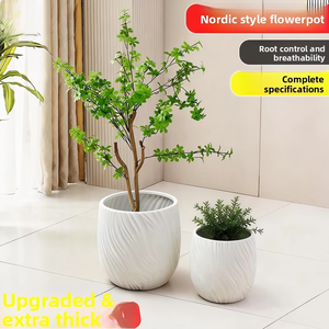 <span class=keywords><strong>Pot</strong></span> <span class=keywords><strong>de</strong></span> fleurs en résine épaissi à motif ondulé, style luxe léger, pour salon et balcon, idéal pour l'<span class=keywords><strong>extérieur</strong></span> - Product Image 5