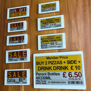 Nuevo Producto: Etiquetas Electrónicas de Precio ESL con Pantalla de Tinta Electrónica Epd Spi Esp32 de 2.4GHz, Ble5.0, Bt 2.4GHz, Nfc, para Estantes de Tiendas - Product Image 1