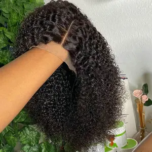 Deep Curly Lace Front Human Hair Wigs 13x6 Lace Frontal Wigs Brazilian Deep Wave Short Bob Lace Frontal Wig180 Density Wigs Remy