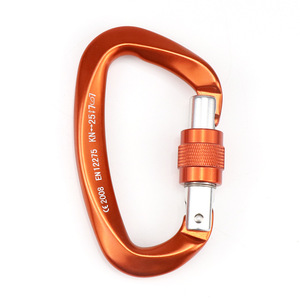 <span class=keywords><strong>Mousqueton</strong></span> de verrouillage 25KN en forme de D en aluminium 7075 de haute qualité pour hamac d'escalade - Product Image 6