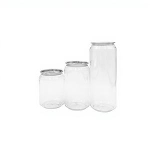 <strong>250ml</strong>/300ml/330ml/500ml Pet Disposable Transparent <strong>Plastic</strong> Cans Easy Open Lid Juice Milk Tea Coffee Soda Water - Product Image 2