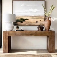 Table console moderne en bois massif pour salon, entrée - Durable et facile à nettoyer, armoire latérale étroite