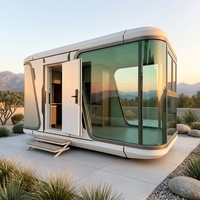 Maison-capsule spatiale étanche, unité hôtelière préfabriquée moderne pour complexe de villégiature