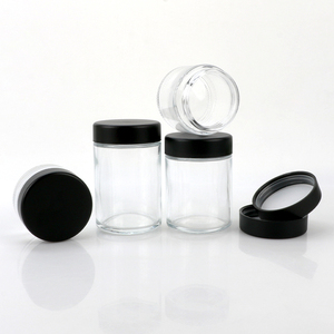 Custom <b>Clear</b> Glass Jars 4oz, 5oz, 6oz Cylinder packaging <b>Containers</b> brand logo printing - Product Image 4