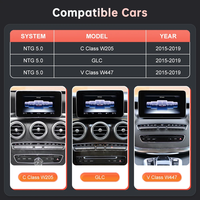 Écran multimédia sans fil CARABC CarPlay Android Auto pour Mercedes-Benz Classe C W205 GLC X253 Classe V W447 2015-2018 NTG5.0