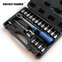 15 uds/21 Uds 1/4 pulgadas CRV 2-25NM herramienta de torsión de bicicleta Juego de llaves dinamométricas Rachet