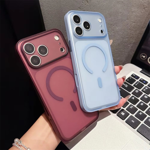 เคสโทรศัพท์มือถือแม่เหล็กแบบด้านหรูหราสำหรับ iPhone 18 17 16 Pro Max ขอบหนังลายเท็กซ์เจอร์ ป้องกันด้านหลัง - Product Image 4