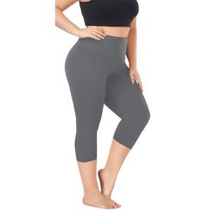 Shorts de Cintura Alta a Media Pierna para Mujer, Talla Grande 5XL, Transpirables, de Spandex/Nailon, a Cuadros, Personalizados y de Alta Calidad - Product Image 3