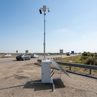 Torre de Vigilancia Solar con Remolque, Torre de Luz con CCTV, Remolque de Observación Móvil, Torre de Seguridad Solar con Cámara CCTV