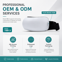 Masseur oculaire pliable personnalisé avec logo OEM, chaleur et compression d'air, masque oculaire musical pour le soin des yeux, réduit la sécheresse oculaire