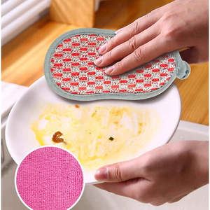 Esponja de doble cara para lavar platos, esponja mágica para lavar platos, paño de limpieza, estropajo, estropajo para ollas, esponja en forma de ocho. - Product Image 2