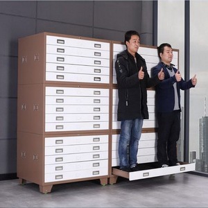 Chine Design moderne en acier métal plan <span class=keywords><strong>de</strong></span> carte <span class=keywords><strong>armoire</strong></span> <span class=keywords><strong>de</strong></span> <span class=keywords><strong>rangement</strong></span> A0 organisateur <span class=keywords><strong>de</strong></span> <span class=keywords><strong>papier</strong></span> pour l'ingénierie et le dessin à plat pour une utilisation scolaire - Product Image 4