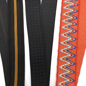 Cho quần dây thắt lưng tùy chỉnh ban nhạc đàn hồi 50 mm rắn màu Polyester <span class=keywords><strong>jacquard</strong></span> dây đeo vải băng đàn hồi - Product Image 5
