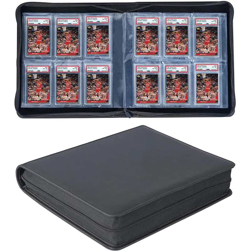 Wholesale Premium 5 Pages Sport Game Baseball Basketball Trading Graded Card Holder Binder With 6 Pocket Graded Card Sleeves