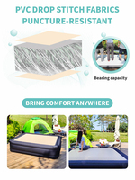 Fabrikgefertigtes Modulares PVC-Drop-Stitch-Bett Konvertierbares Faltbares Eingebaute Elektrische Pumpe Weiches Outdoor Aufblasbares Luftbett