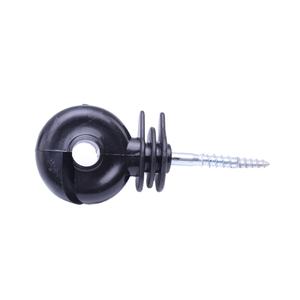 Isolatore ad anello in plastica nero per recinzione elettrica da fattoria con vite per recinzione elettrica - Product Image 5