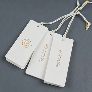 Diseño de moda personalizado, logotipos de marcas, etiquetas de ropa de alta calidad, etiquetas colgantes de papel personalizadas y etiquetas para ropa. - Product Image 6