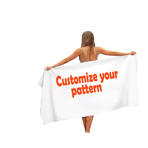 Toallas de playa de microfibra personalizadas de secado rápido, tipo albornoz deportivo, tejido cuadrado, para verano y natación, con maqueta gratuita y MOQ bajo - Product Image 1